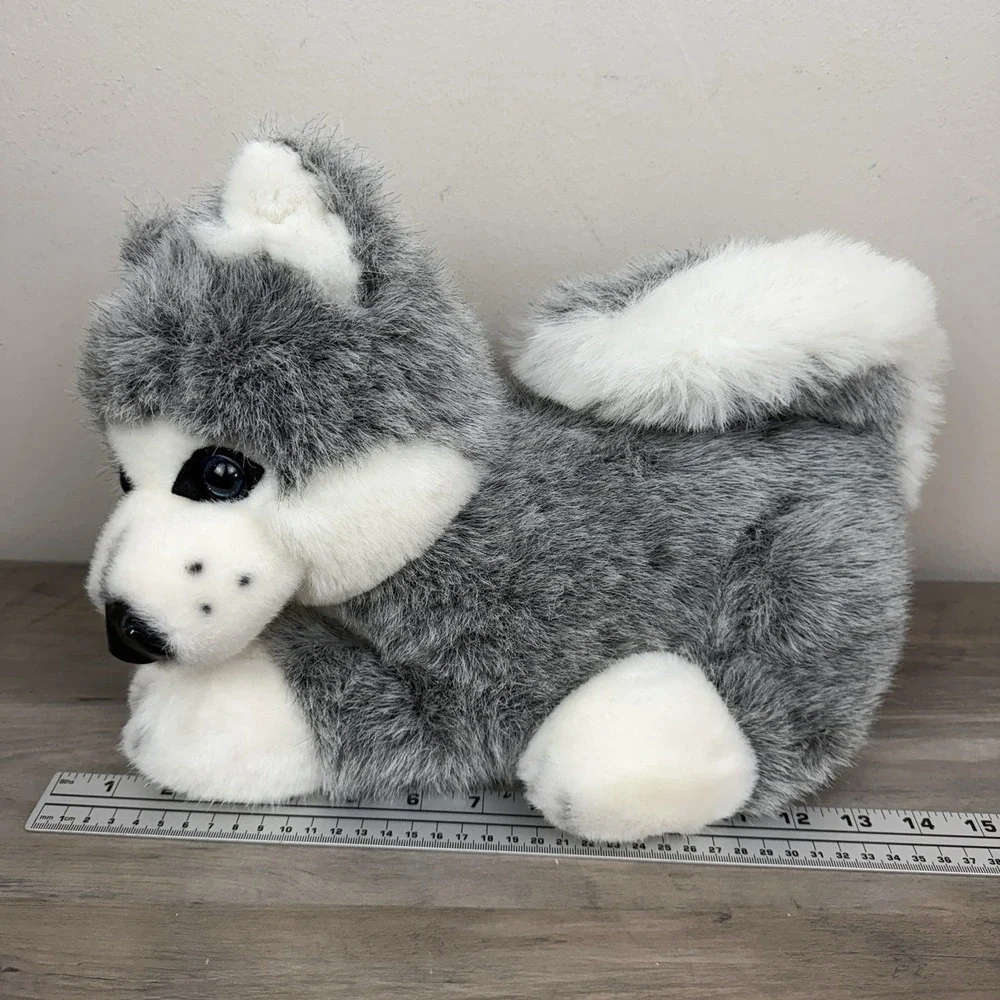 Vtg Fiesta Sitting Husky Plush‎ Dog Puppy Stuffed Animal 15